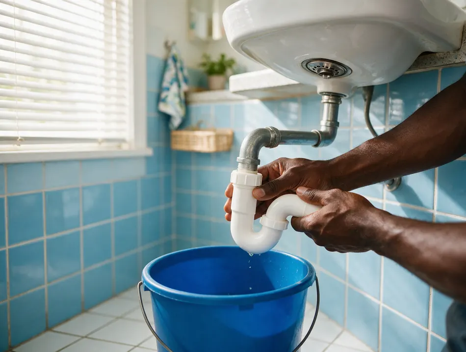Fitting a new trap under a bathroom sink